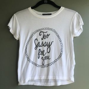Brandy Melville Graphic Crop Top